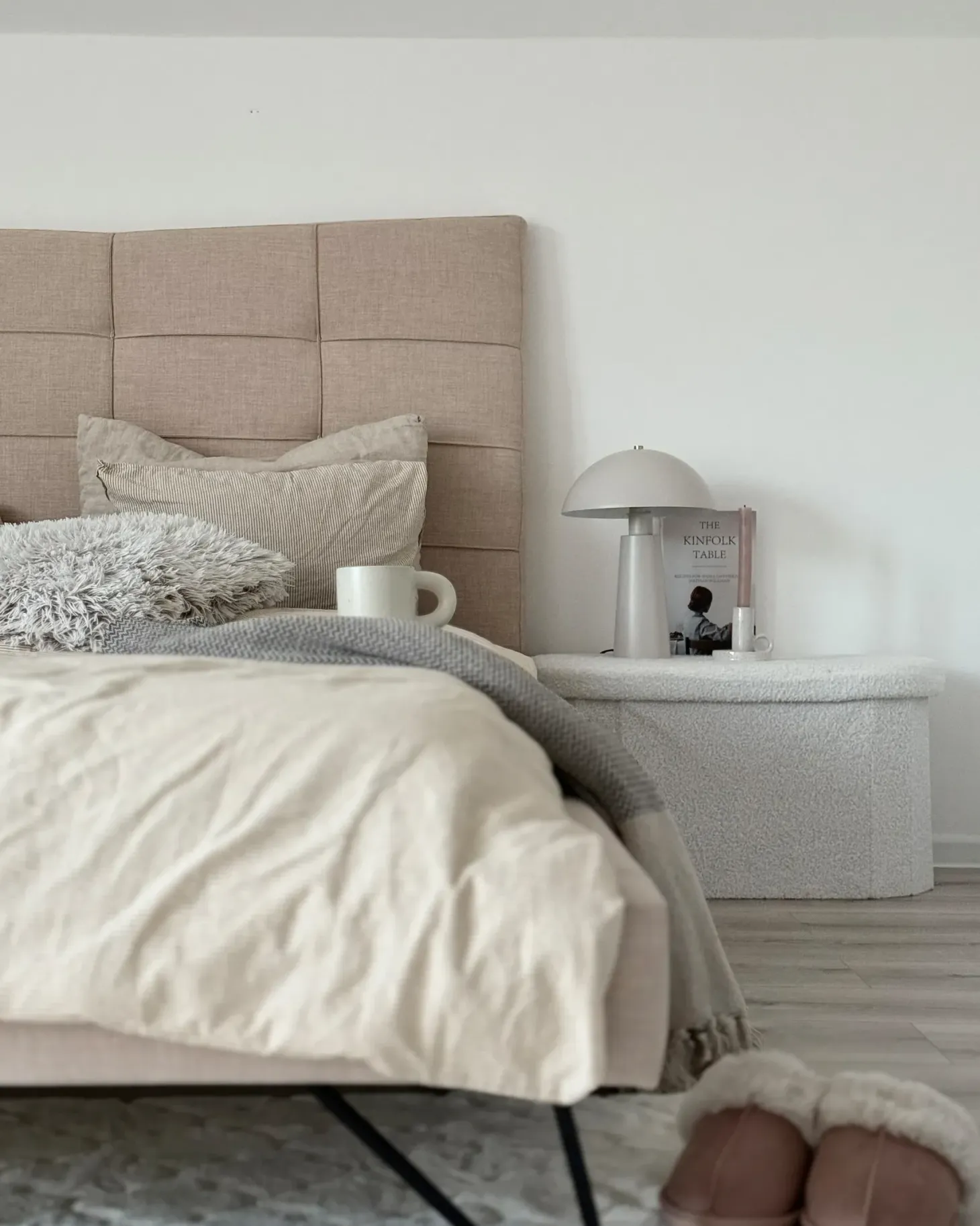 Seng LANNION 160 x 200 cm Lys Beige