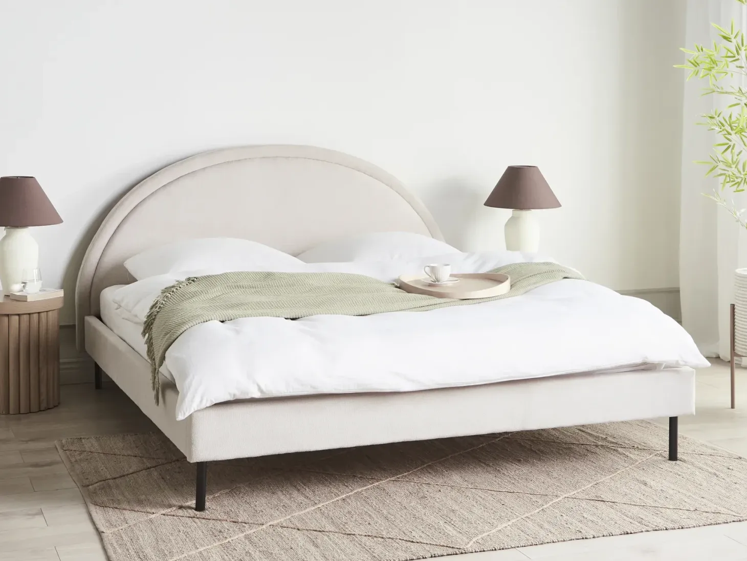 Seng MARGUT 180 x 200 cm Lys Beige