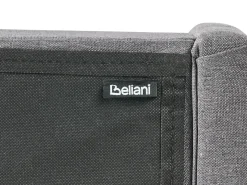 Seng med LED BEAULIEU 180 x 200 cm med opbevaring med USB-port Mørkegrå