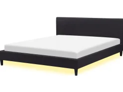 Seng med LED FITOU 180 x 200 cm Sort