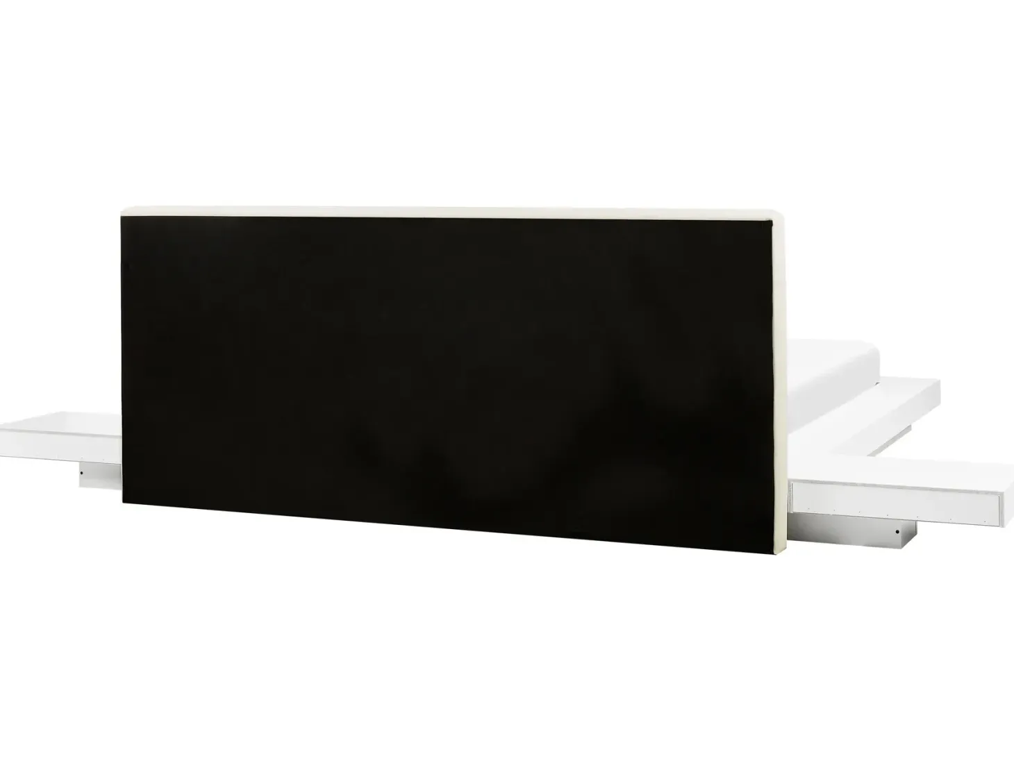 Seng med LED Kunstlæder ZEN 160 x 200 cm Hvid
