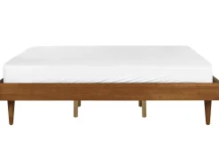Seng med LED TOUCY 180 x 200 cm Brun ask