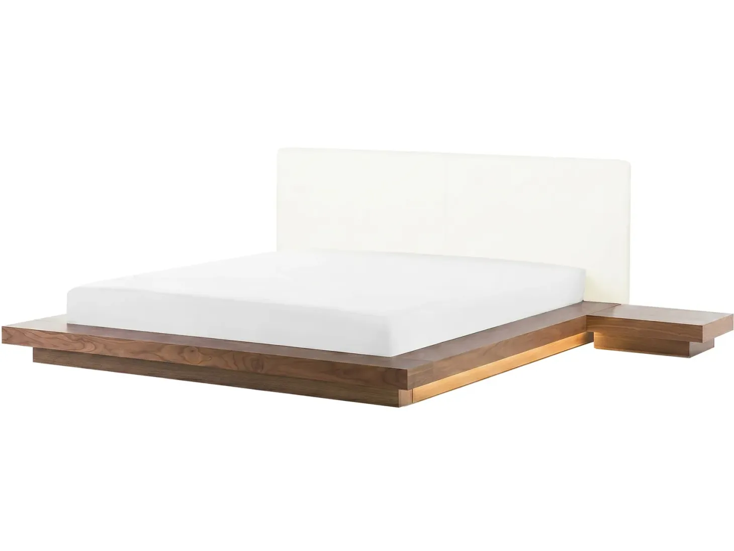 Seng med LED ZEN 160 x 200 cm Brun ask