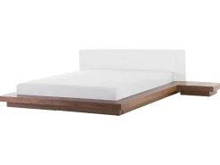Seng med LED ZEN 180 x 200 cm Brun ask