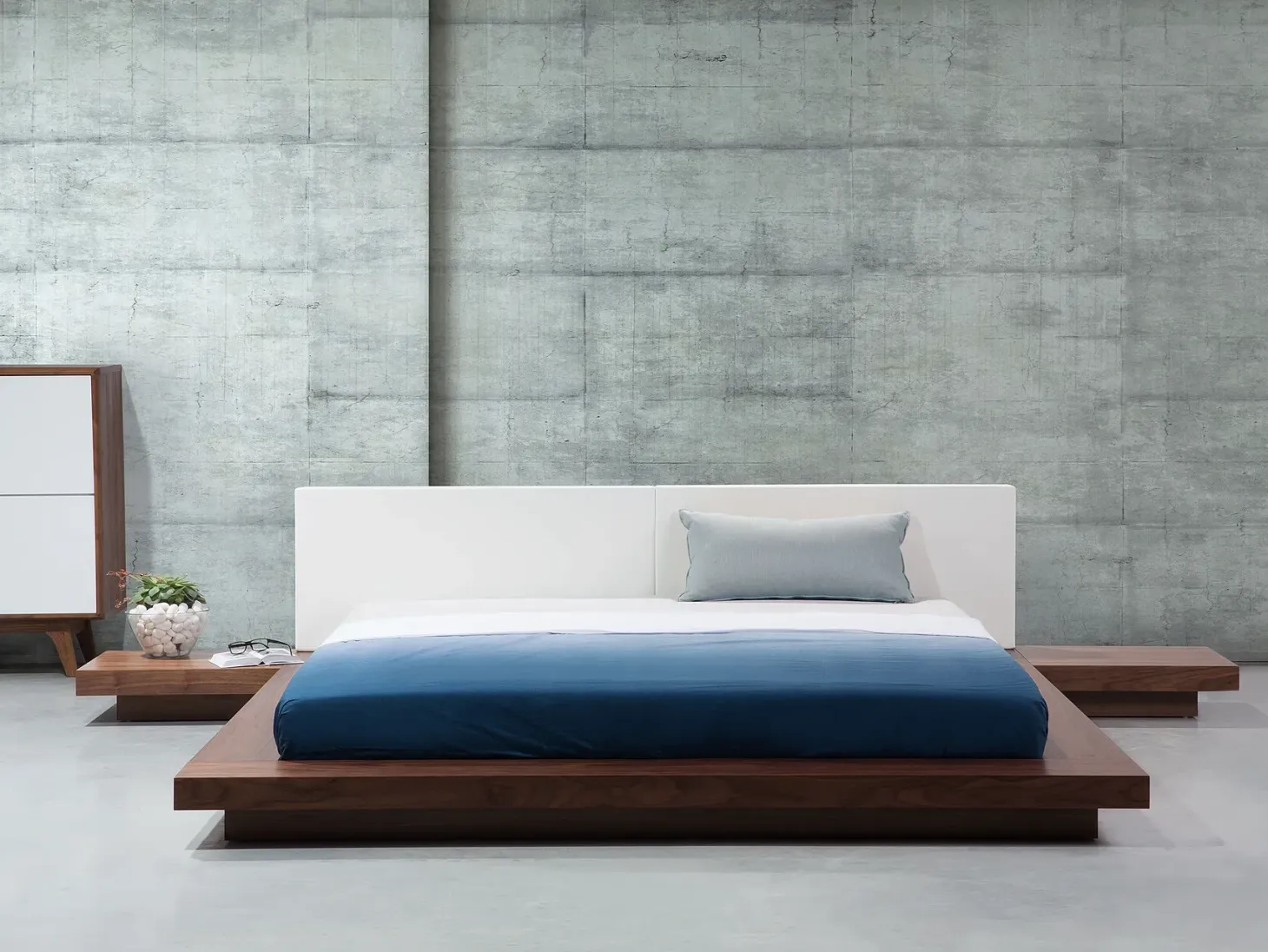 Seng med LED ZEN 180 x 200 cm Brun ask