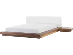 Seng med LED ZEN 180 x 200 cm Brun ask