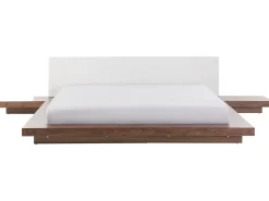 Seng med LED ZEN 180 x 200 cm Brun ask