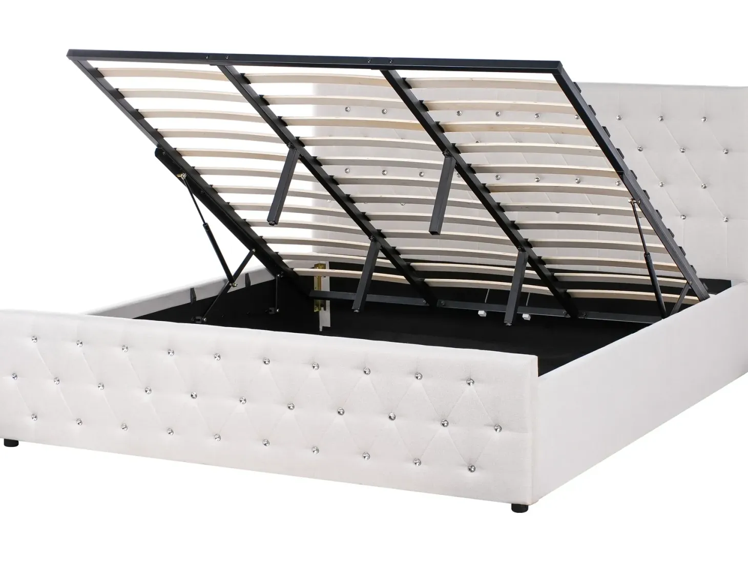 Seng med opbevaring AMIENS Beige 180 x 200 cm