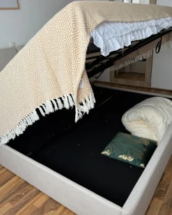 Seng med opbevaring ARBOIS Beige 180 x 200 cm