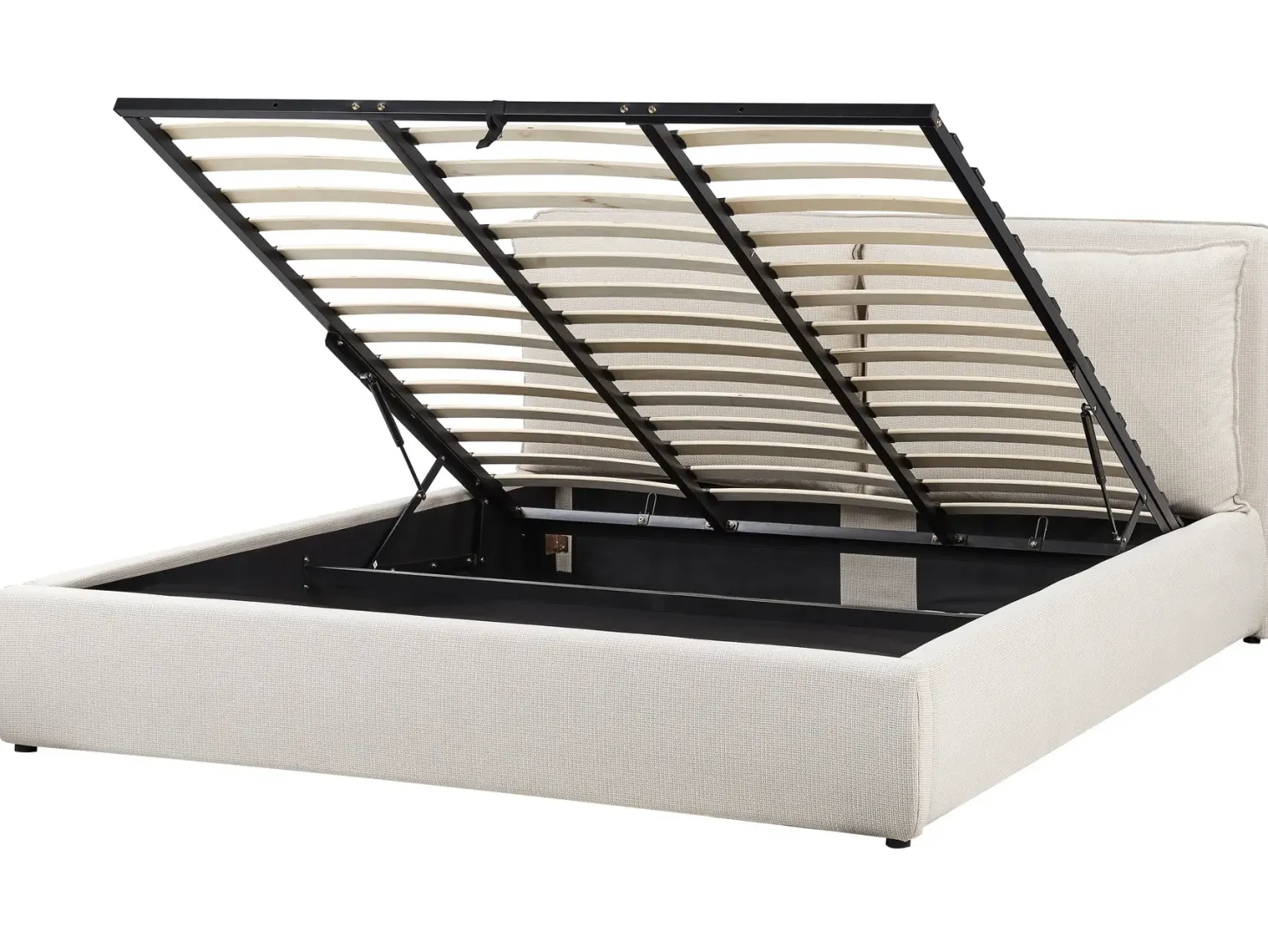 Seng med opbevaring BAJONNA Beige 180 x 200 cm