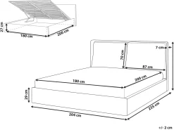 Seng med opbevaring BAJONNA Lys Beige 180 x 200 cm