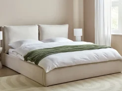 Seng med opbevaring BAJONNA Lys Beige 180 x 200 cm