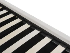 Seng med opbevaring BAJONNA Velour Cremehvid 180 x 200 cm