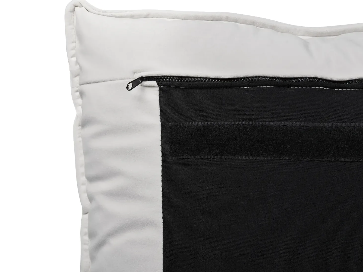 Seng med opbevaring BAJONNA Velour Cremehvid 180 x 200 cm