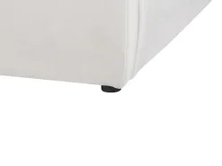 Seng med opbevaring BAJONNA Velour Cremehvid 180 x 200 cm