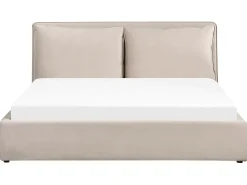 Seng med opbevaring BAJONNA Velour Beige 180 x 200 cm
