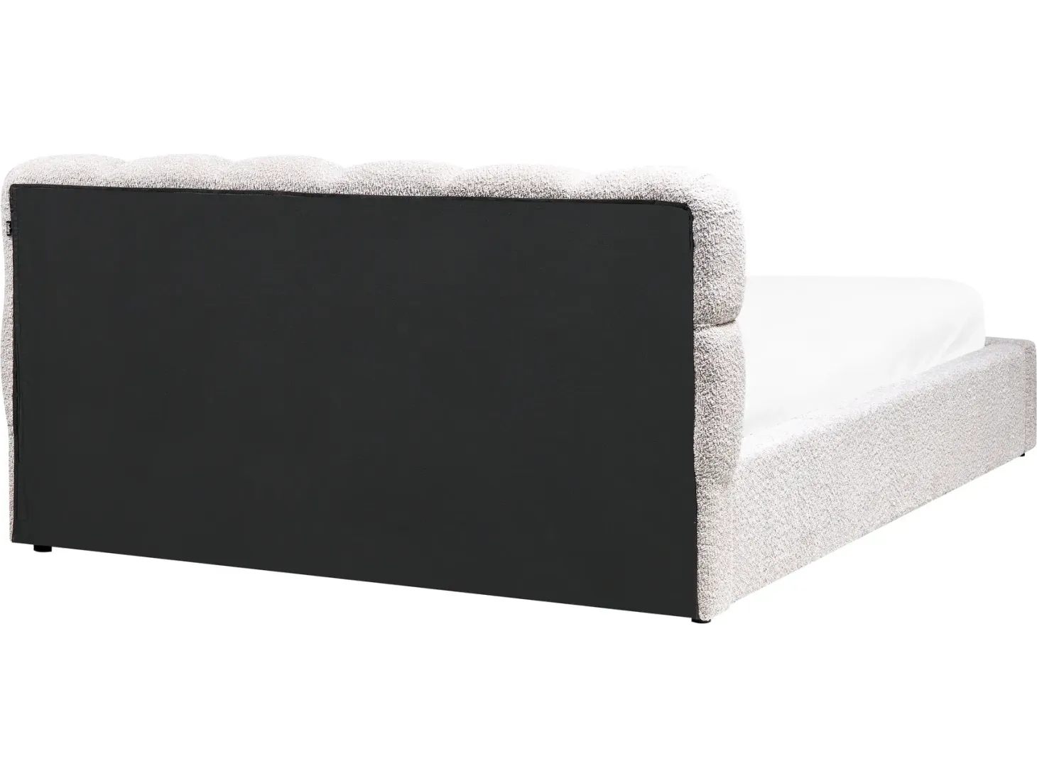 Seng med opbevaring BASTON Boucle Lys Beige 160 x 200 cm
