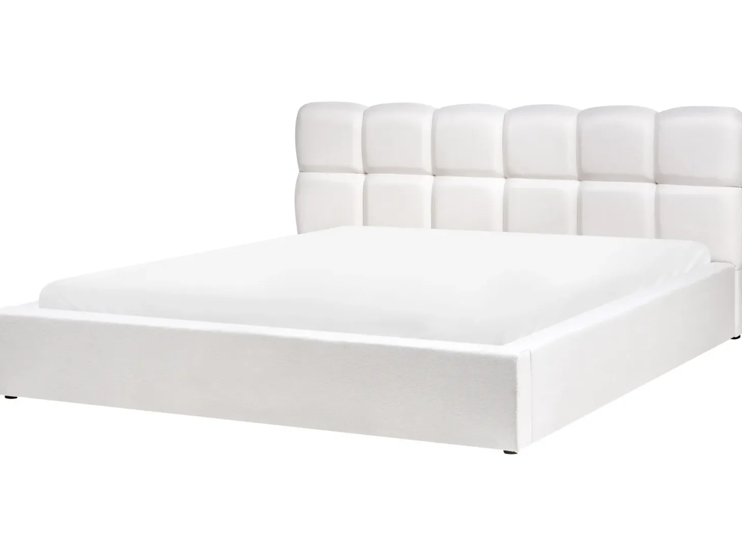 Seng med opbevaring BASTON Cremehvid 180 x 200 cm