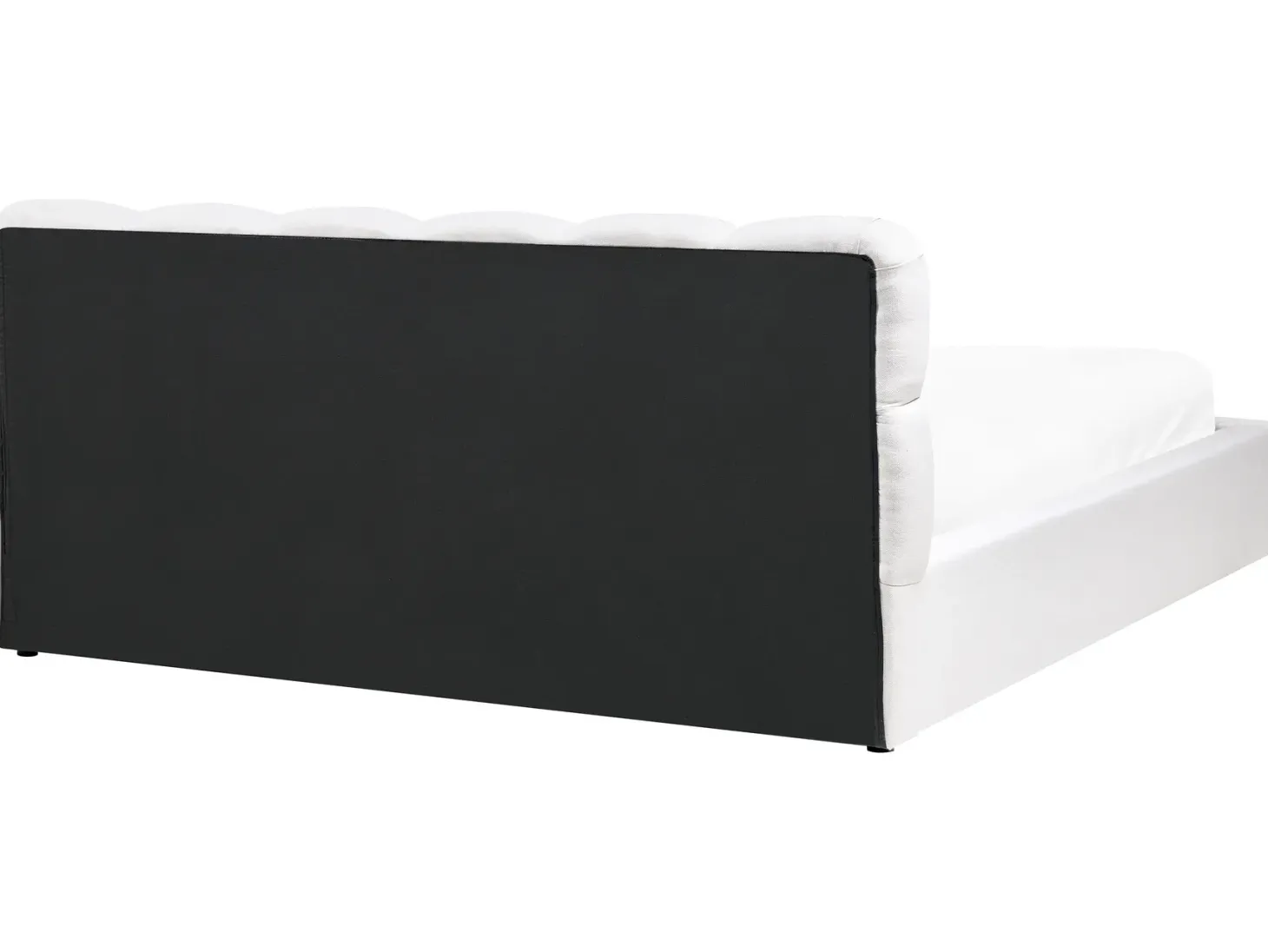 Seng med opbevaring BASTON Cremehvid 180 x 200 cm