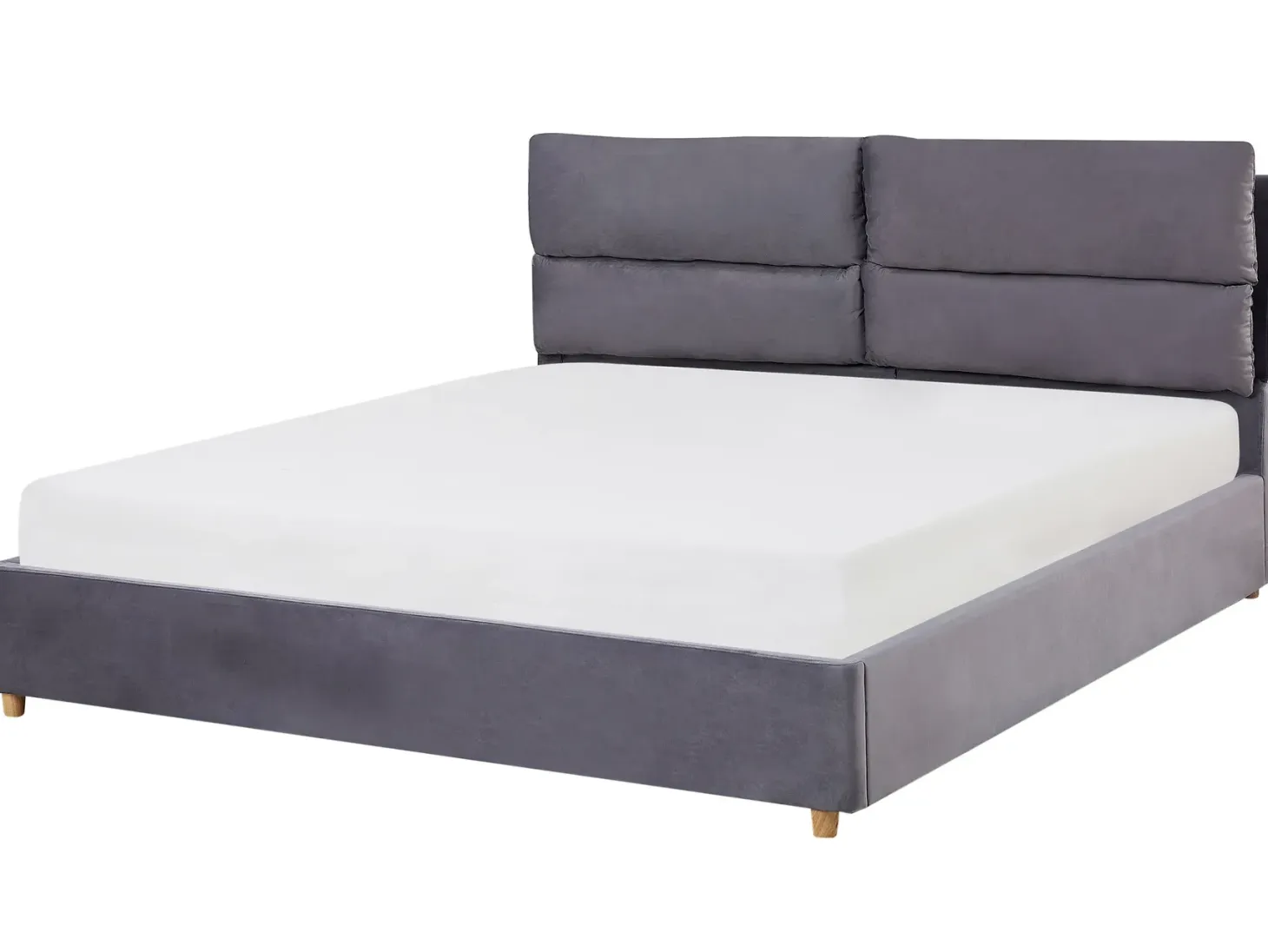 Seng med opbevaring BATILLY Velour Grå 180 x 200 cm