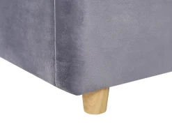 Seng med opbevaring BATILLY Velour Grå 180 x 200 cm