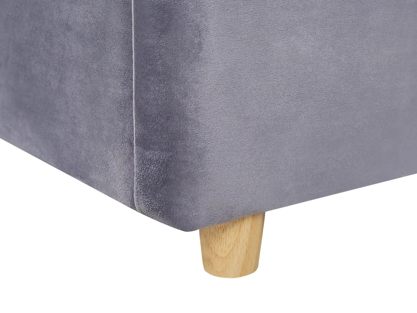 Seng med opbevaring BATILLY Velour Grå 180 x 200 cm