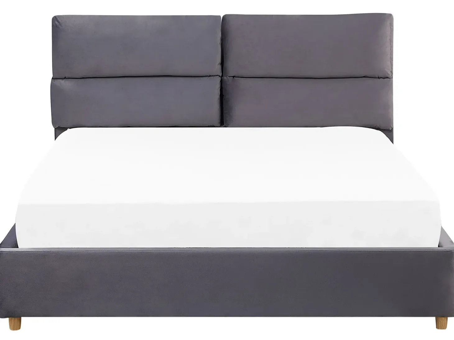 Seng med opbevaring BATILLY Velour Grå 180 x 200 cm
