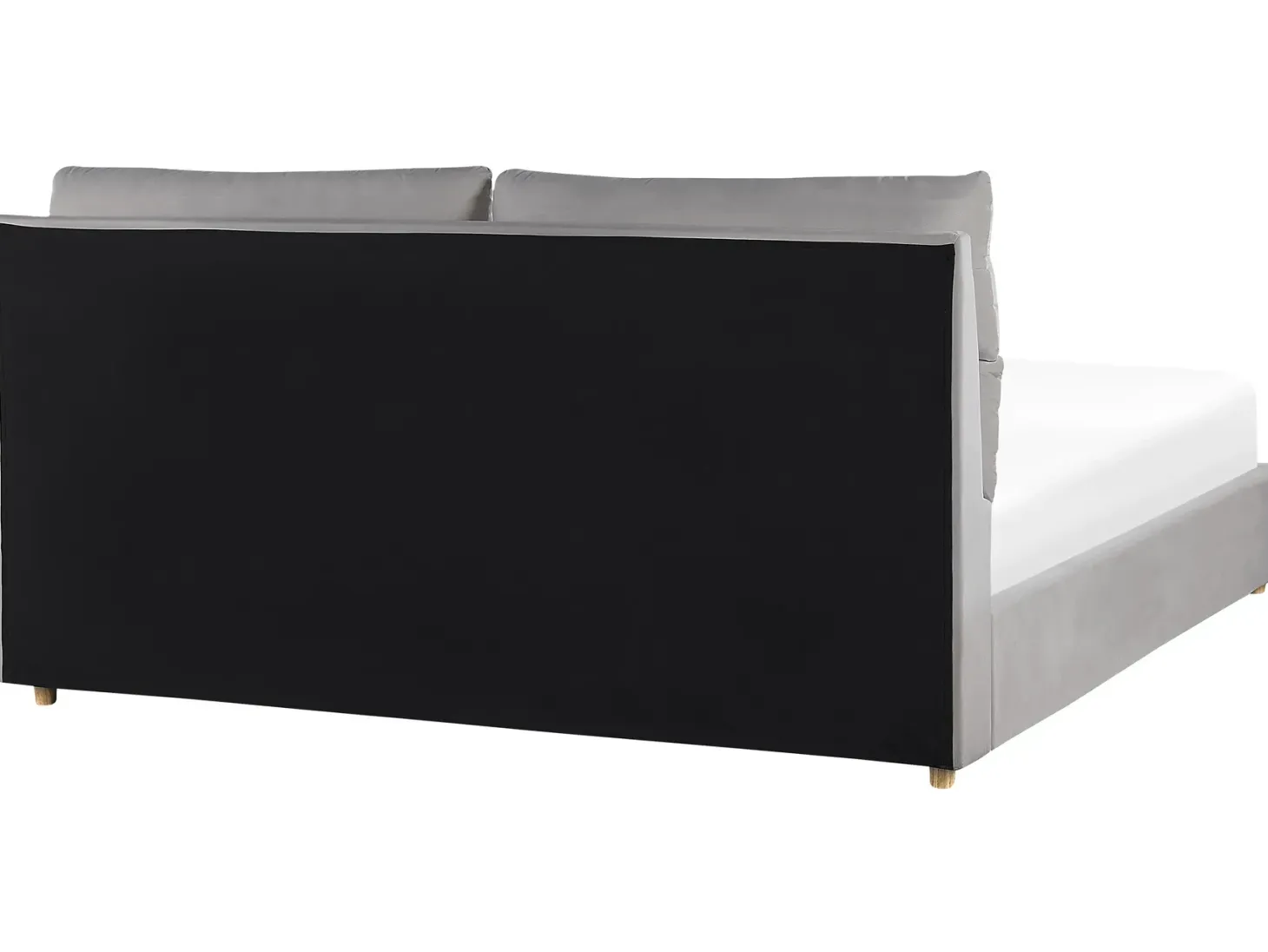 Seng med opbevaring BATILLY Velour Lysegrå 180 x 200 cm