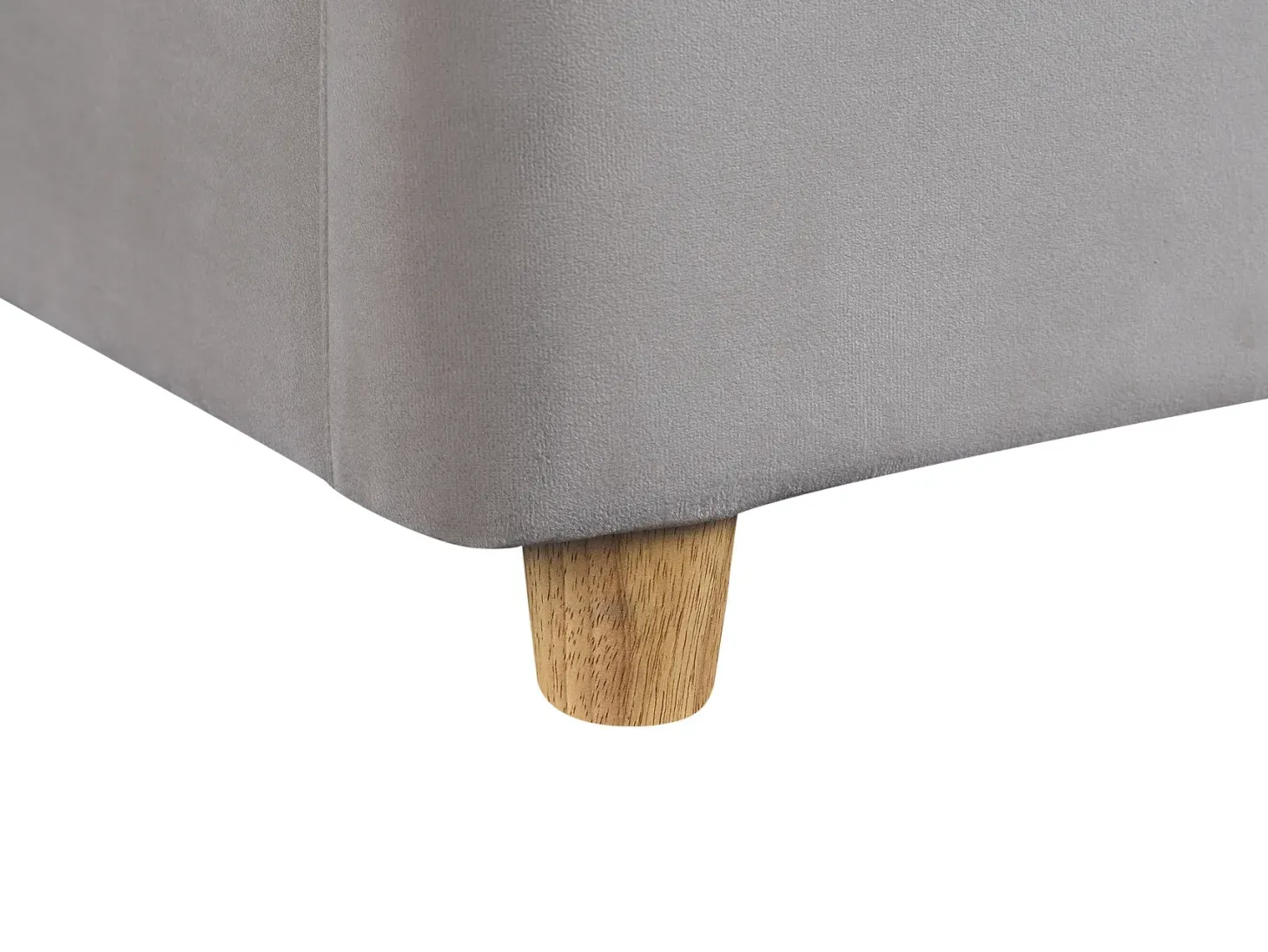 Seng med opbevaring BATILLY Velour Lysegrå 180 x 200 cm