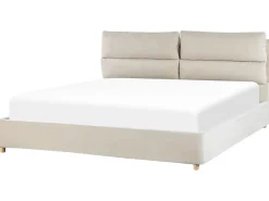 Seng med opbevaring BATILLY Velour Lys Beige 180 x 200 cm