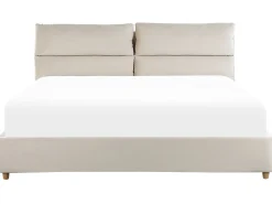 Seng med opbevaring BATILLY Velour Lys Beige 180 x 200 cm