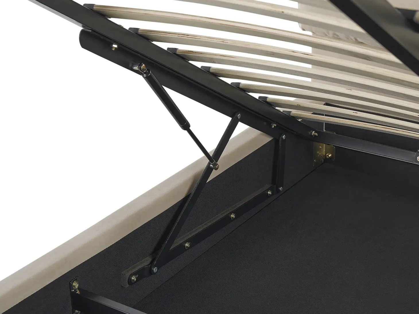 Seng med opbevaring BATILLY Velour Lys Beige 180 x 200 cm