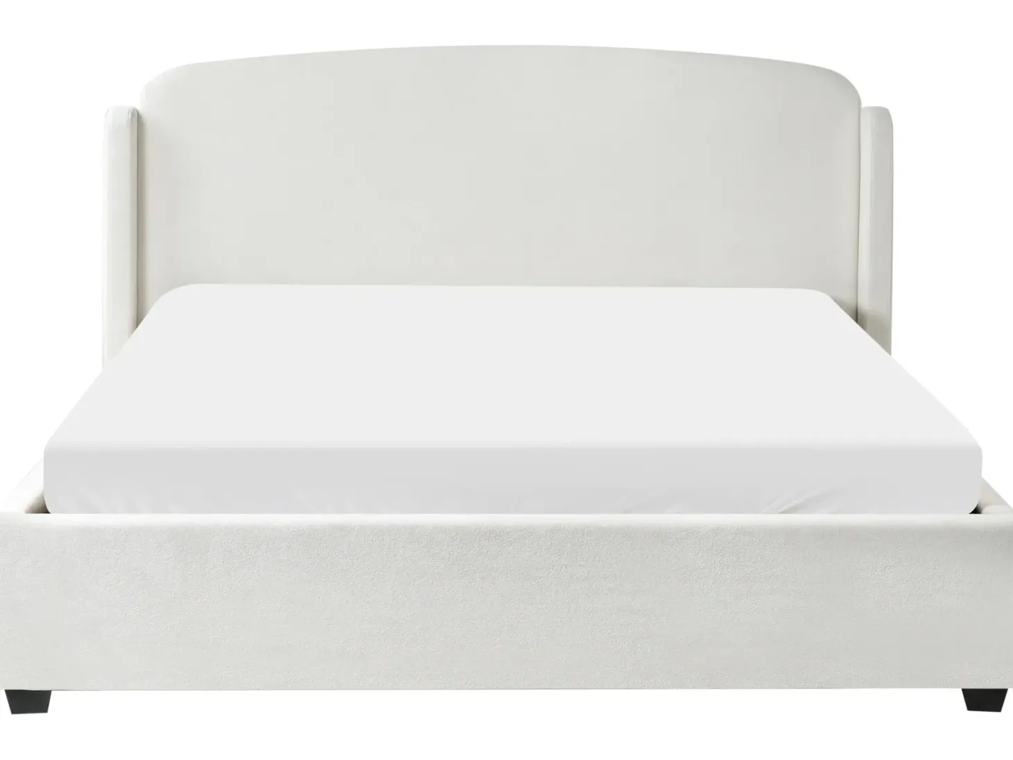 Seng med opbevaring BERNAY 180 x 200 cm Cremehvid