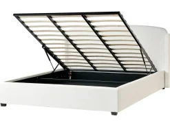 Seng med opbevaring BERNAY 180 x 200 cm Cremehvid