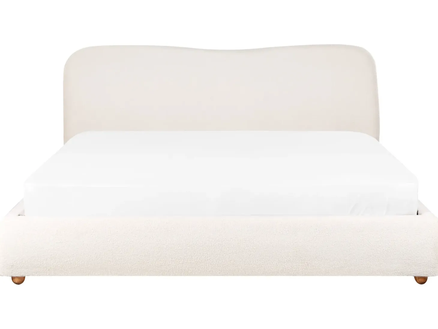 Seng med opbevaring BLAGNAC Boucle Cremehvid 180 x 200 cm
