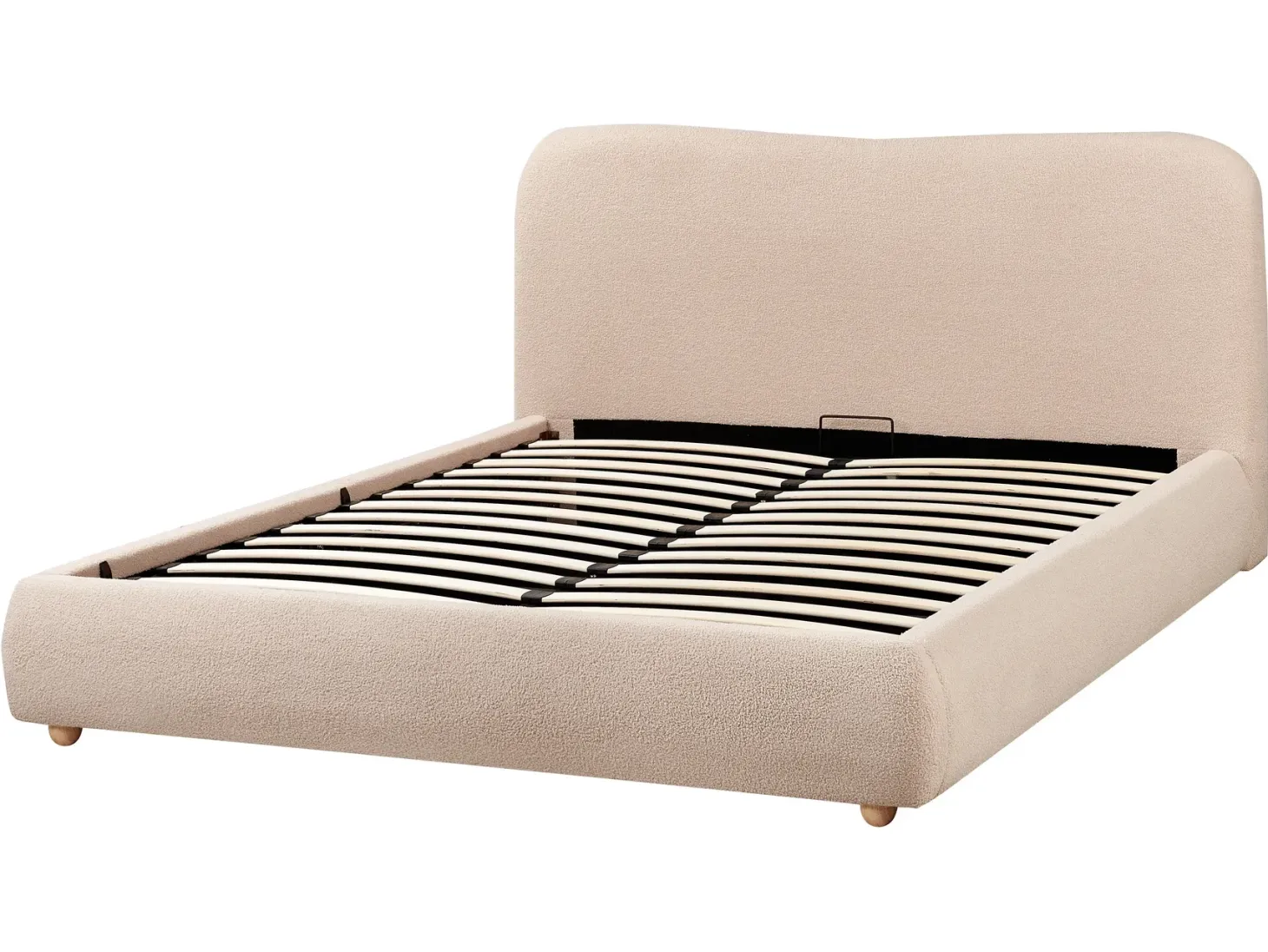 Seng med opbevaring BLAGNAC Boucle Beige 160 x 200 cm