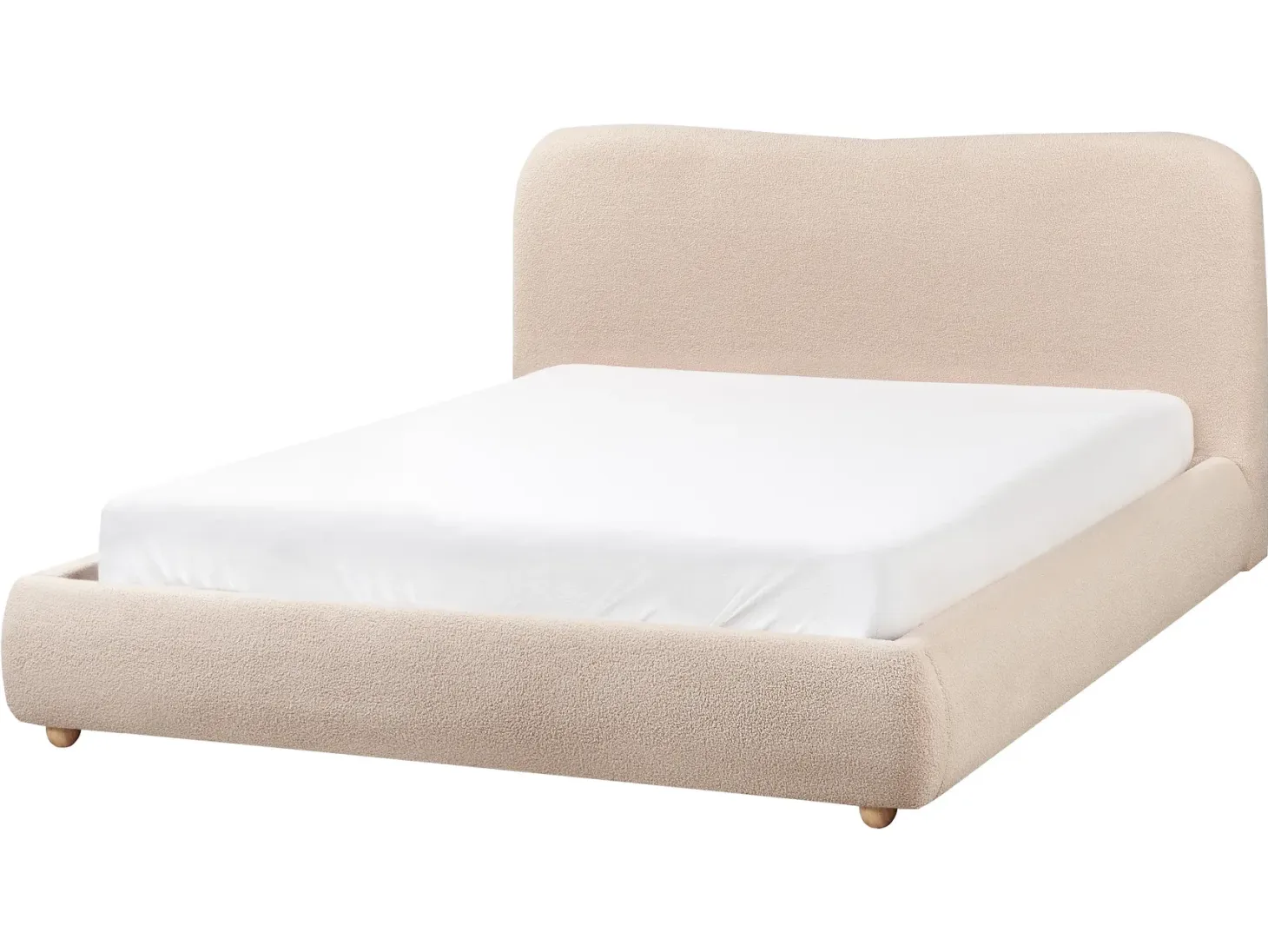 Seng med opbevaring BLAGNAC Boucle Beige 160 x 200 cm