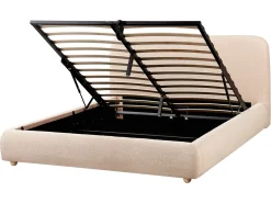 Seng med opbevaring BLAGNAC Boucle Beige 160 x 200 cm