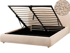 Seng med opbevaring BLAGNAC Boucle Beige 160 x 200 cm