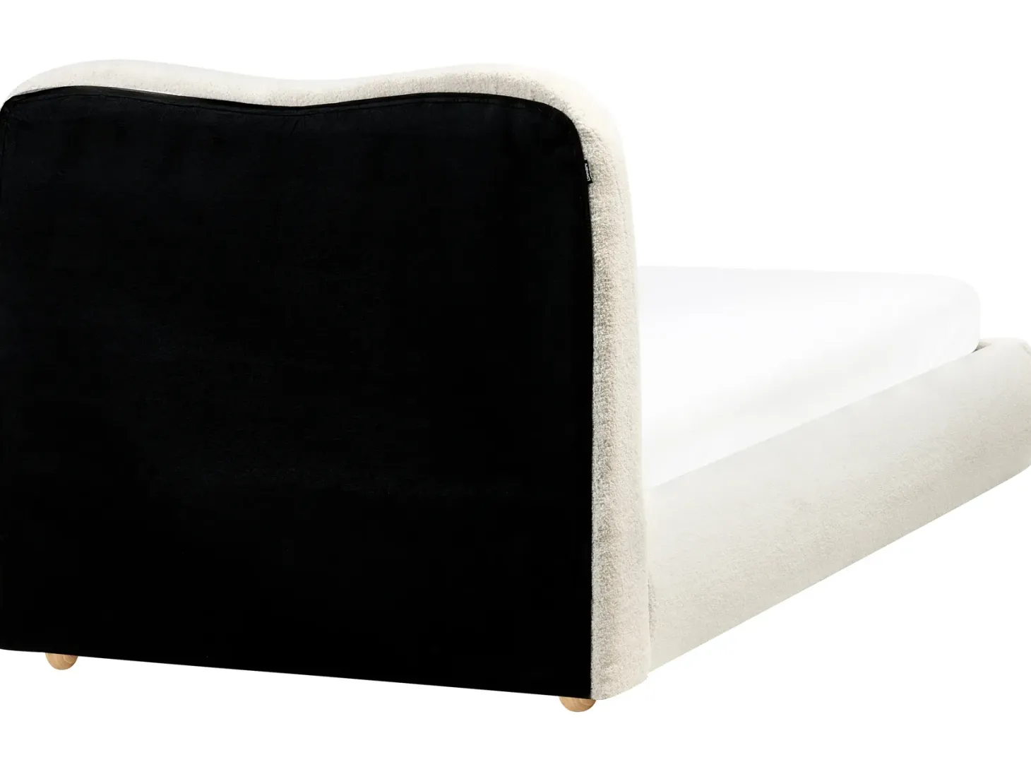 Seng med opbevaring BLAGNAC Boucle Cremehvid 90 x 200 cm
