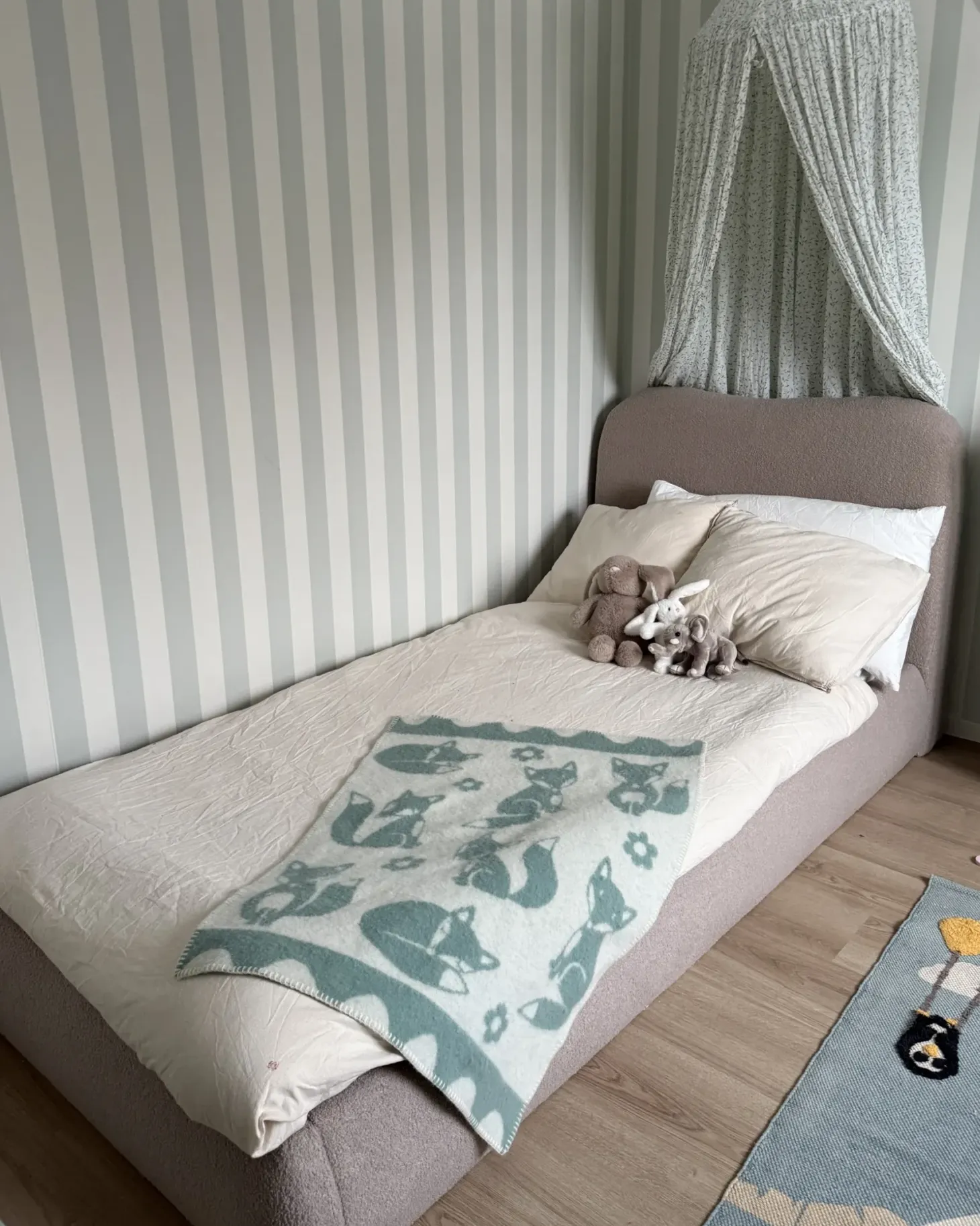 Seng med opbevaring BLAGNAC Boucle Beige 90 x 200 cm