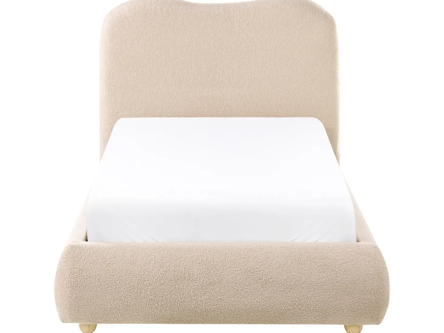 Seng med opbevaring BLAGNAC Boucle Beige 90 x 200 cm
