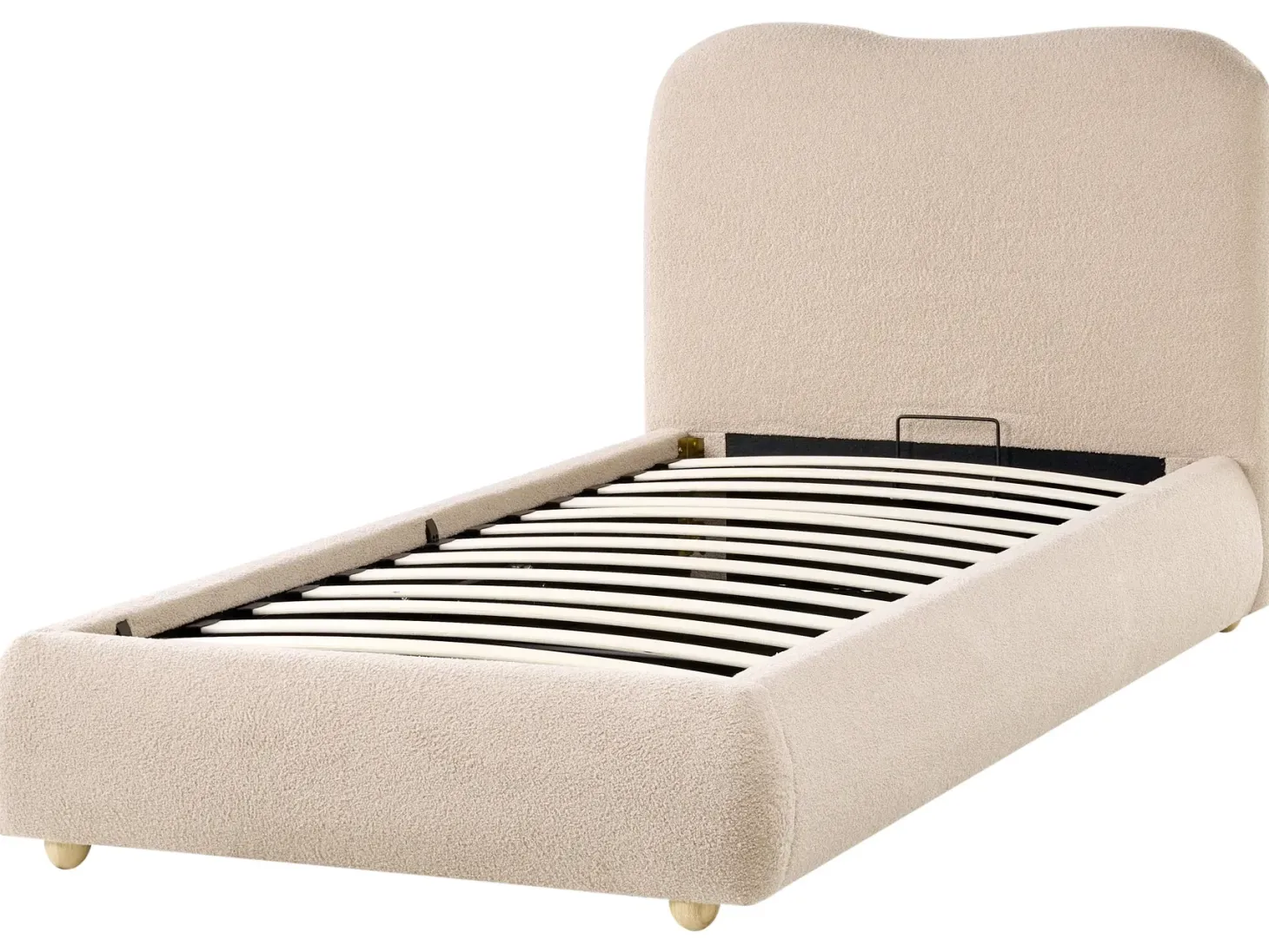 Seng med opbevaring BLAGNAC Boucle Beige 90 x 200 cm