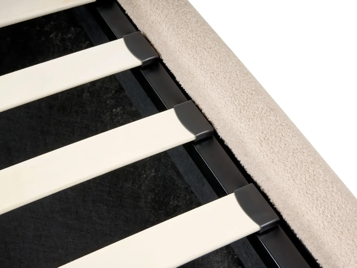 Seng med opbevaring BLAGNAC Boucle Beige 90 x 200 cm