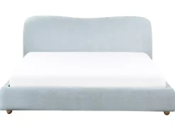 Seng med opbevaring BLAGNAC Chenille Himmelblå 180 x 200 cm