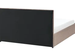 Seng med opbevaring Boucle MASSOGNES 140 x 200 cm Brungrå