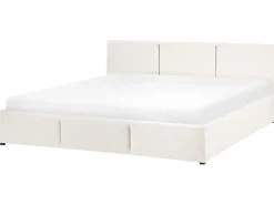 Seng med opbevaring BOUSSE Cremehvid 180 x 200 cm