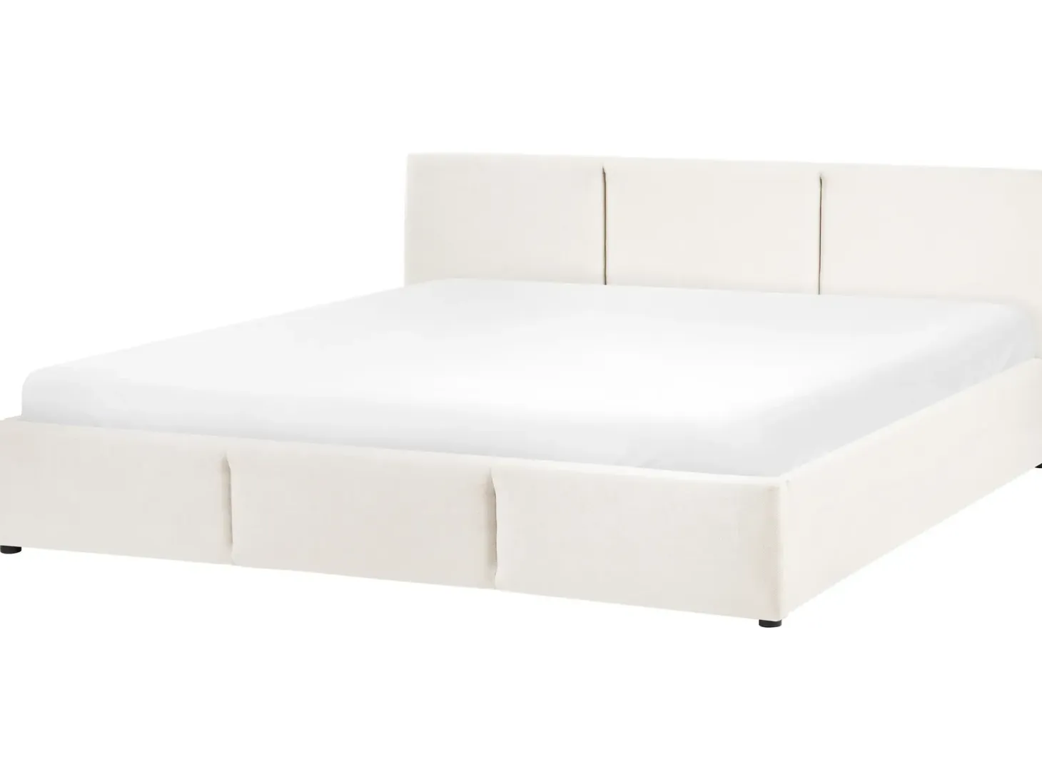 Seng med opbevaring BOUSSE Cremehvid 180 x 200 cm