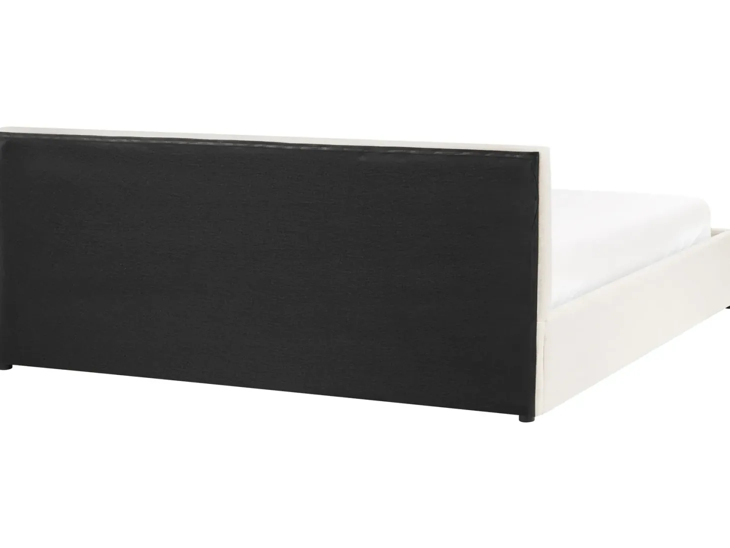 Seng med opbevaring BOUSSE Cremehvid 180 x 200 cm