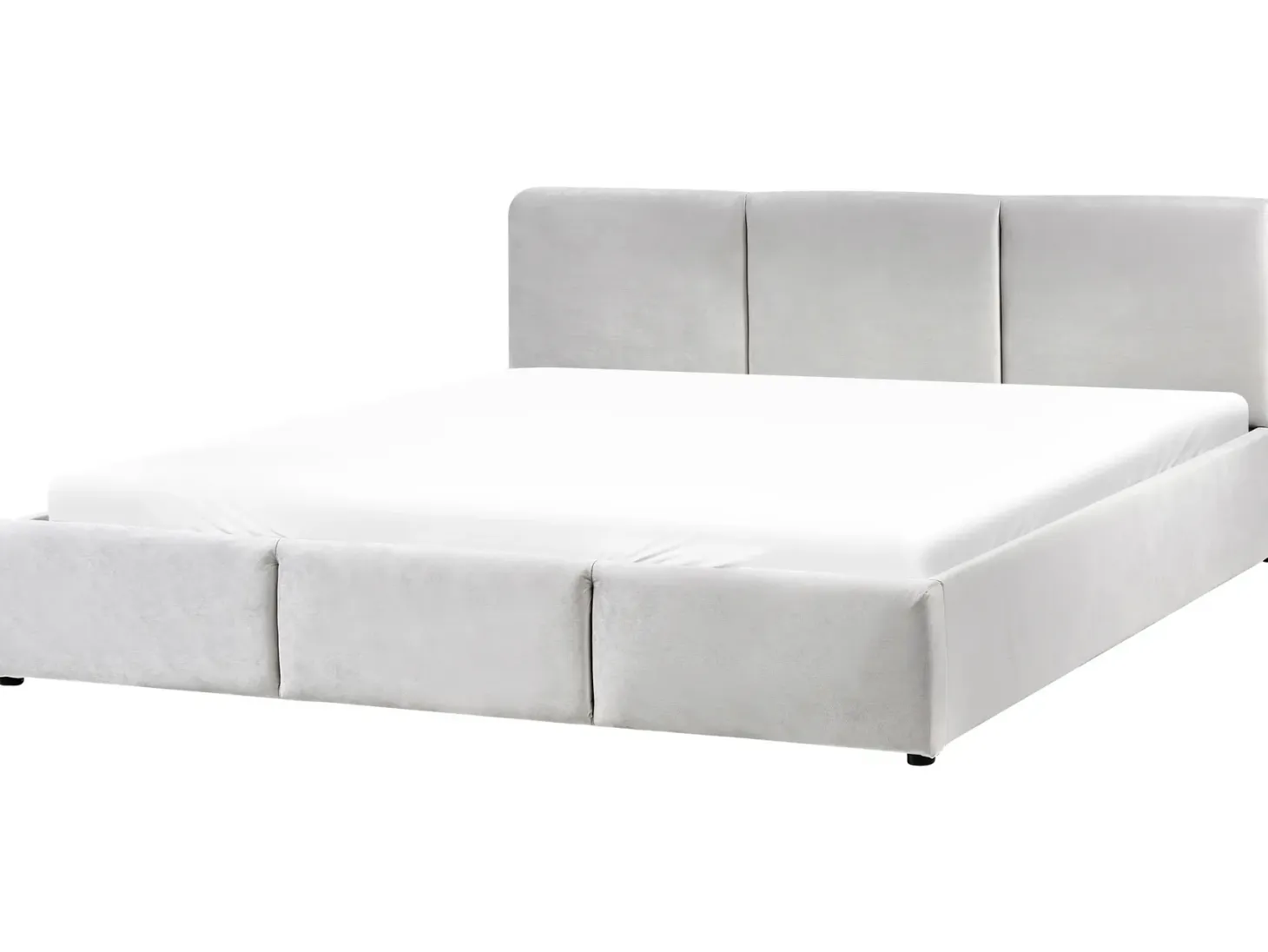Seng med opbevaring BOUSSE Velour Lysegrå 180 x 200 cm